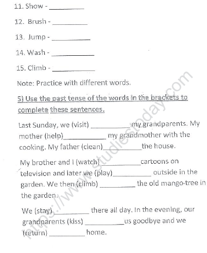 cbse class 1 english revision worksheet set 2 practice worksheet for
